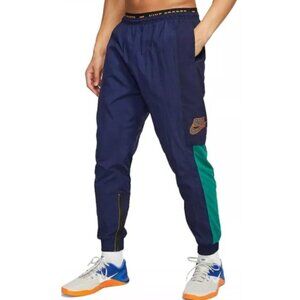 Nike Mens Joggers Size XL Navy Blue Dri-Fit Windbreaker Ankle Zip Training Pants